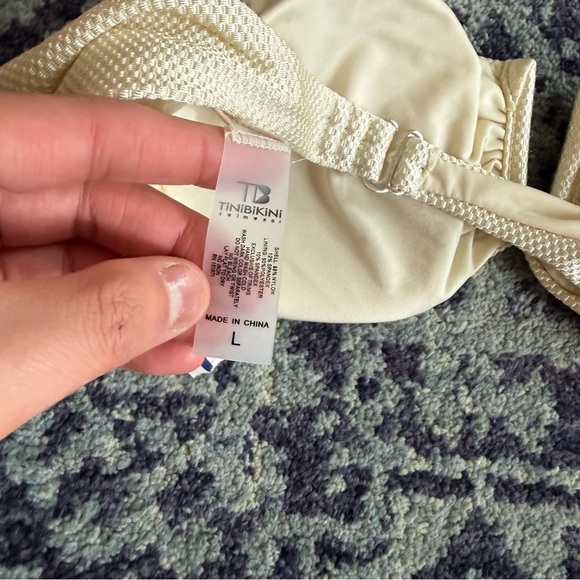 TiniBikini Sparkly Gold 2 Piece Bikini Top & Sheer Flowy Pants Size Large Summer - Picture 9 of 9